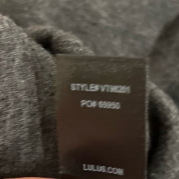 Lulu’s Personal Best Heather Charcoal Grey Pullover Hoodie Oversized Size XS - Picture 10 of 10